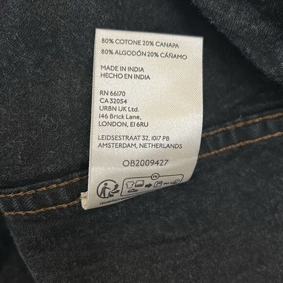 NWOT Free People Wild Dreams Denim Sleeveless Snap Button Shirt Midnight Wash M - Picture 12 of 13